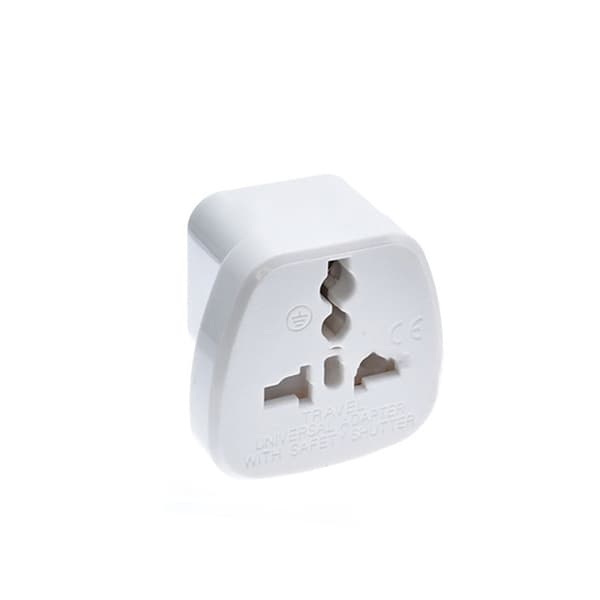 Rejseadapter - Europæisk standard, kompakt design White White