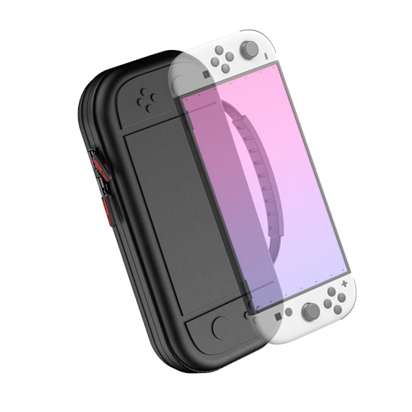 Rummelig sort PU bæretaske til Nintendo Switch 2 (MAX)