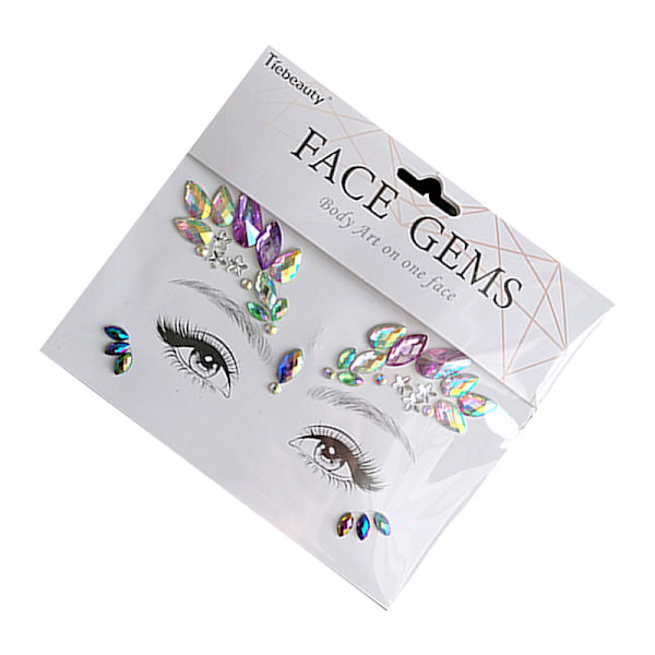 Face Jewels Makeup Stickers Flerfärgad