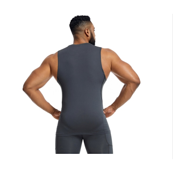 Herre Sommer Løb Træning Fitness Vest Grå M