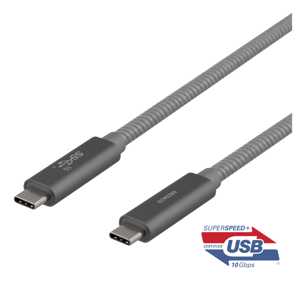 USBC SuperSpeed cable 1m braided USB 3.2 Gen 2 10 Gbps 100W