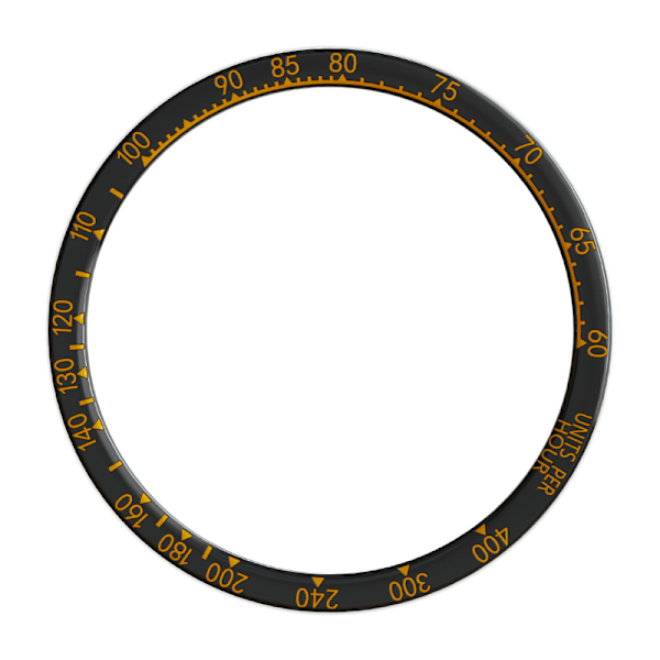 Musta ja oranssi kehys Fenix 8:lle (43 mm) - Värikäs versio