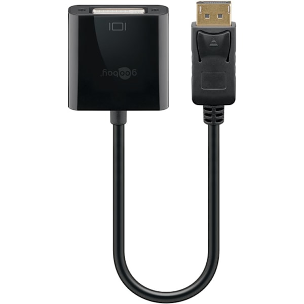 DisplayPort/DVI-D-sovitinkaapeli 1.2, niklattu