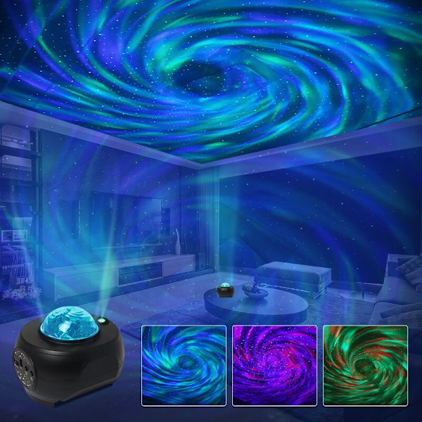 Galaxy-projektor / nattljus med stjärnhimmel