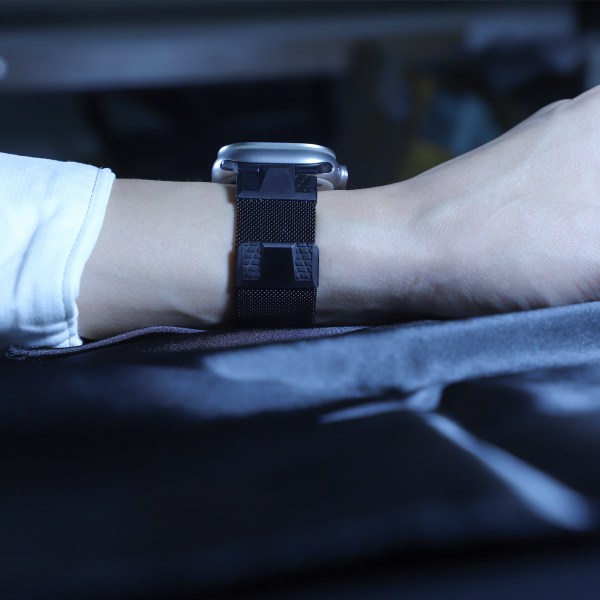 Rustfrit stålurrem til Apple Watch 42/44/45/49 mm Sort
