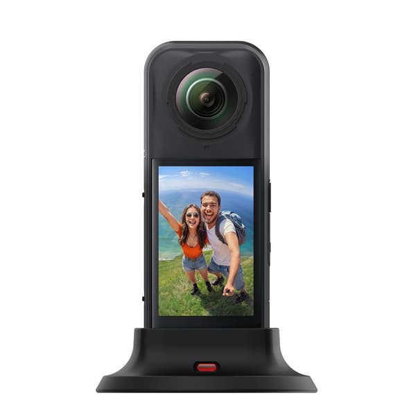 Musta silikonipohja Insta360 X5 panoraamakameralle