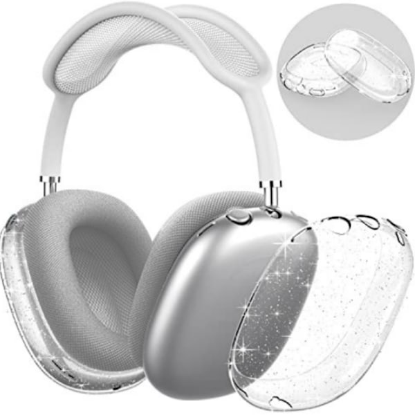 Glittrande genomskinligt TPU-fodral för AirPods Max-hörlurar