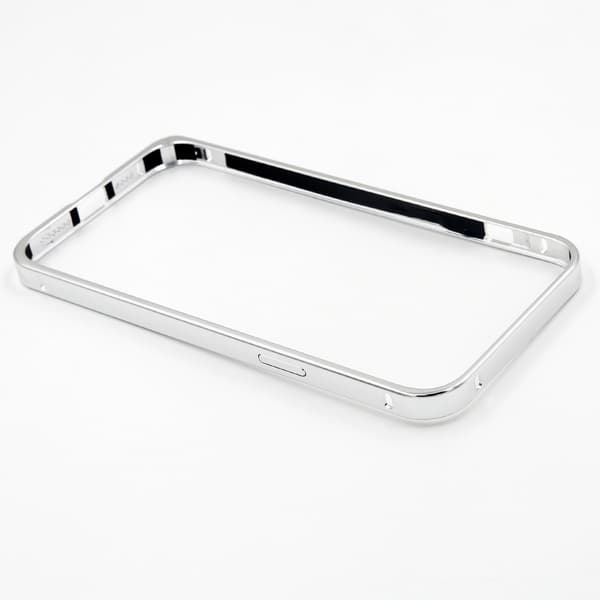 Stötfångarfodral i aluminiumlegering för iPhone 15 Plus Silver Silver