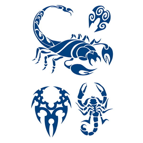 Tatueringsklistermärken - Snabb och enkel applicering (2 ark) Modell 6