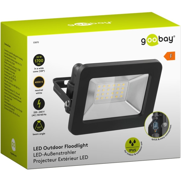 LED-strålkastare för utomhusbruk, 20 W