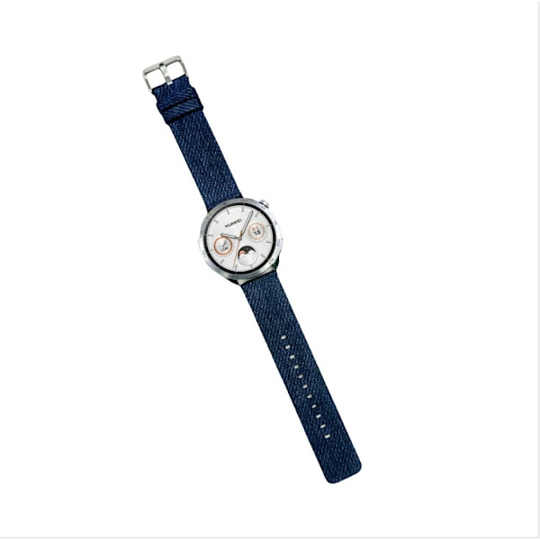 Huawei GT5/GT4 Denim Canvas vævet nylon urrem Mørkeblå 22 mm