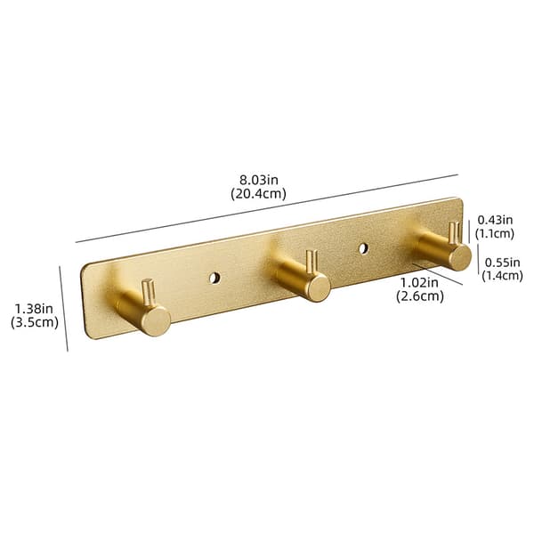 Gold 3-krog vægmontering (klæbende/boremuligheder)
