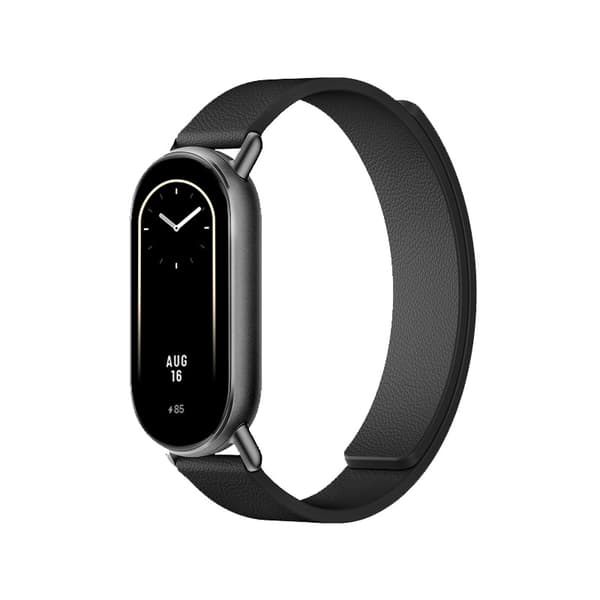 Læderrem til Xiaomi Band 8/9 - Magnetisk Black Black