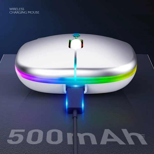 Trådløs mus - 2,4G + Bluetooth Dual Mode Luminous Space Silver