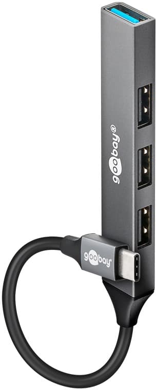 Ohut USB-keskitin 4 portilla, USB-C™ - USB-A, 5 Gbit/s