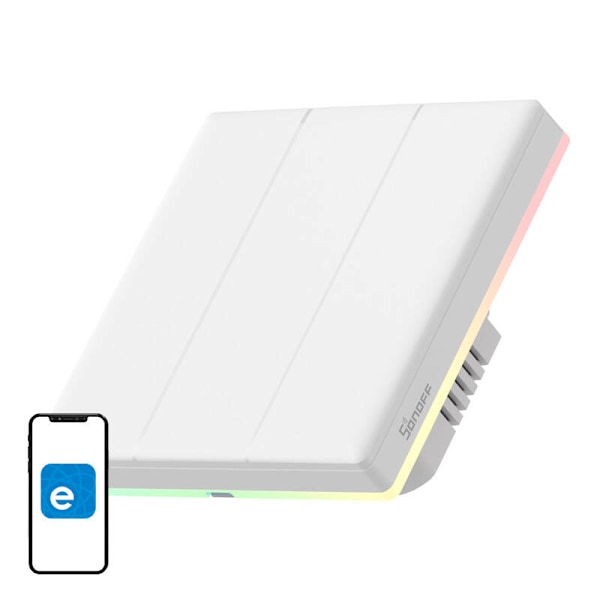 Smart WiFi Touch Wall Switch Sonoff TX T5 3C (3-kanals)