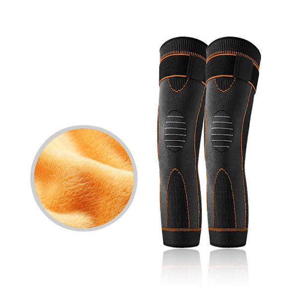 Fleeceknäärmar (1-par) Svart+orange XXL