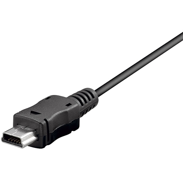 Mini-USB synk- och laddkabel, svart
