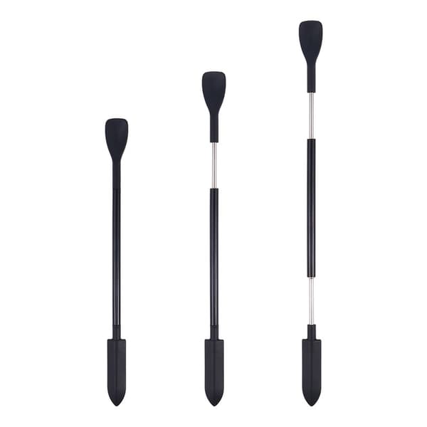 Dubbelsidig silikonspatel med borste Black Black