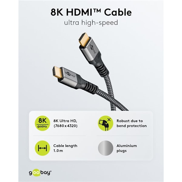 HDMI™-kabel med ultrahög hastighet