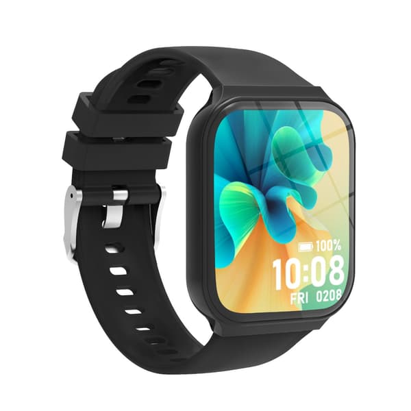 Multifunktionell Smartwatch med Bluetooth-samtal och Hälsoövervakning, kompatibelt med Android och iOS Black Black