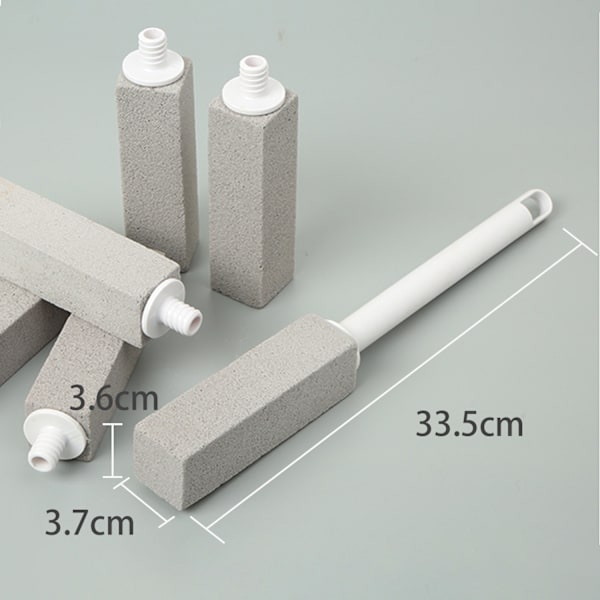 Toalettborste med Pimpsten - 3 pack Grå