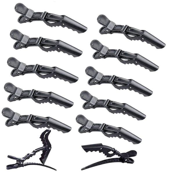 12-pack Svarta Hårklämmor - Säkert Grepp & Stilren Design