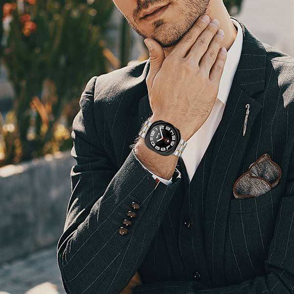 Urrem i rustfrit stål til Samsung Galaxy Watch 7 Ultra 47MM Sliver + Guld
