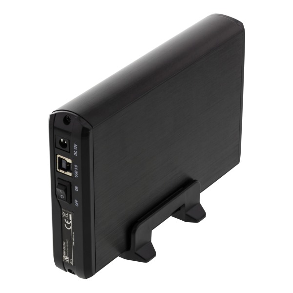 Externt kabinett för 1x3,5" SATA-hårddisk, USB 5Gb/s, svart