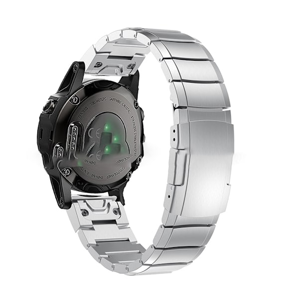 Sølv urrem til Fenix 5s/6s/7s/8 43mm