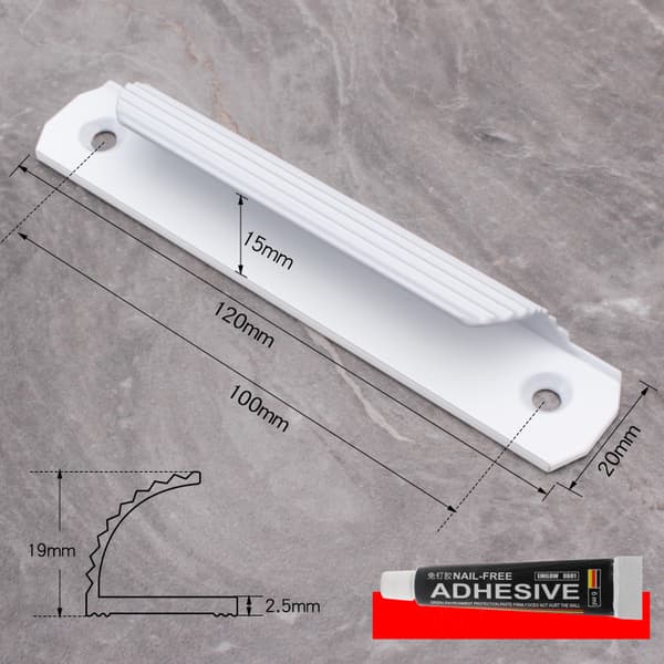 4-pack draghandtag - Ytmontering White White