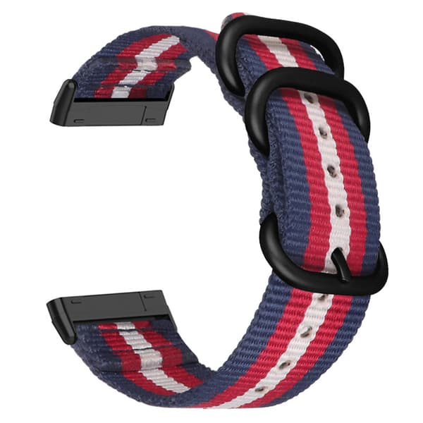 Nailonranneke Fitbit Versa 3/Senselle Blue+red+black Blue+red+black