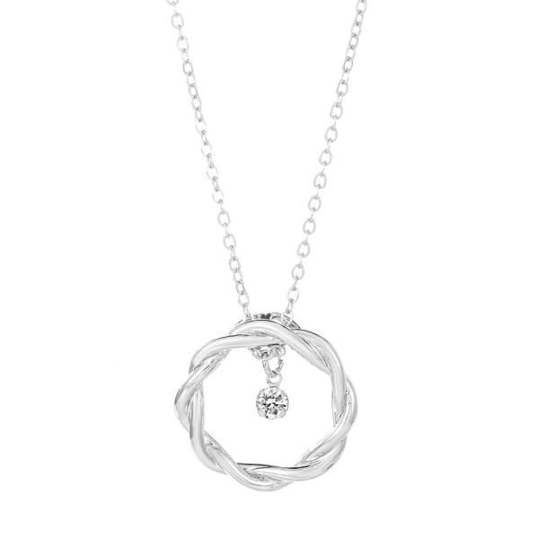 Twisted Drop Pendant Halsband Silver