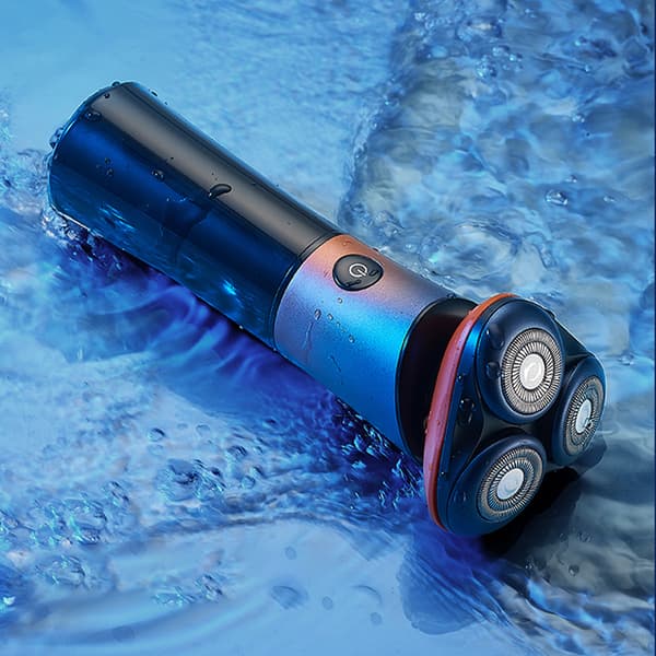 Multifunktionell elektrisk rakapparat med tre blad Blue Blue