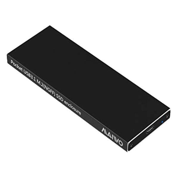 SATA M.2 external enclosure, USB-C, USB 10 Gbps, black