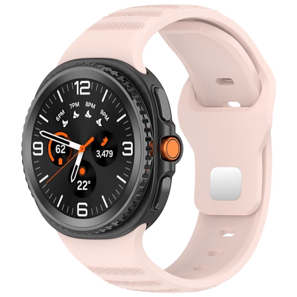 Stilfuld silikonerem til Galaxy Watch8 & Watch Ultra2 Lyserød