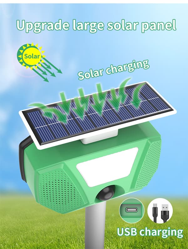 Soldriven gnagare repeller