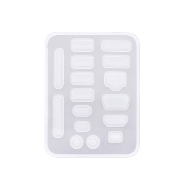 16-delat set Laptop dammpluggset Transparent