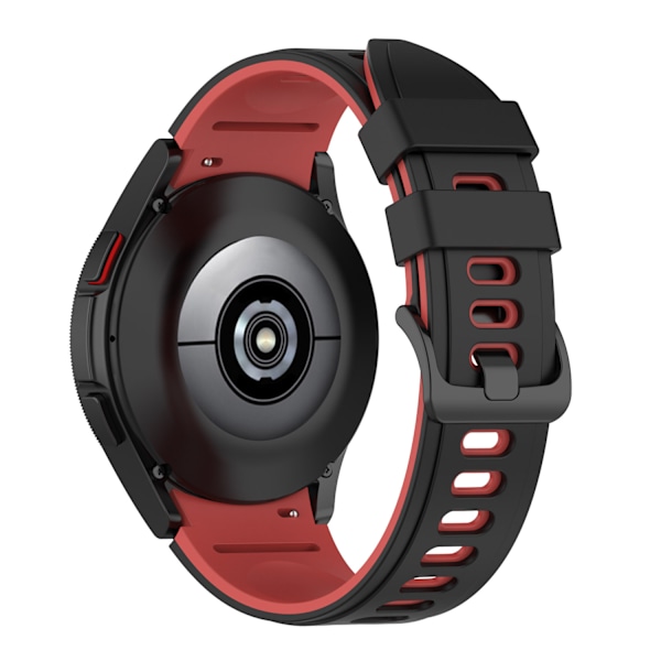 Silikone urrem til Samsung Watch 4 Sort+rød