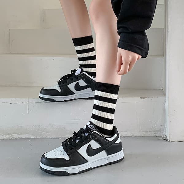 5 par randiga mid-calf strumpor