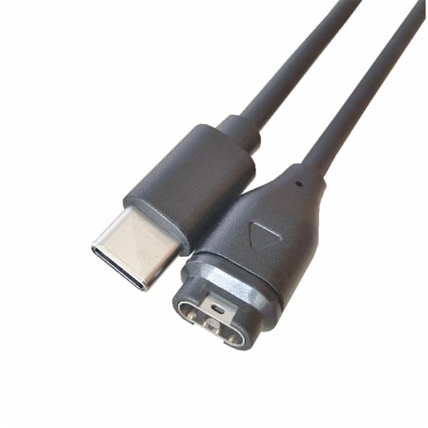 INF USB-C-älykellon latauskaapeli Garmin Fenix 5 / 5X / 5S / 6 / 6X / 6S Musta