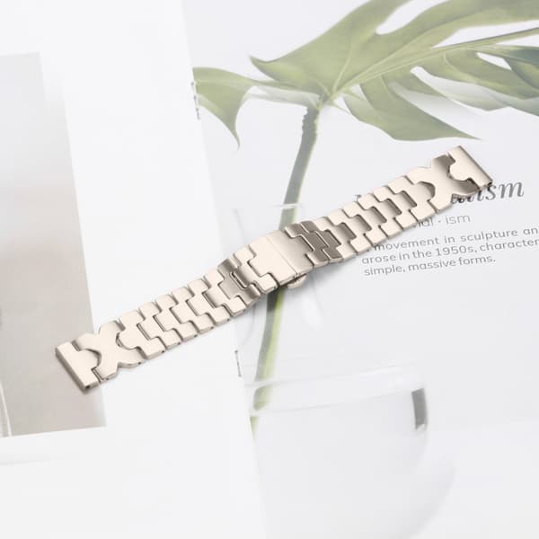 Rustfrit stål sommerfugl spænde rem 22mm til Samsung Galaxy Watch, Huawei Series Starlight Starlight