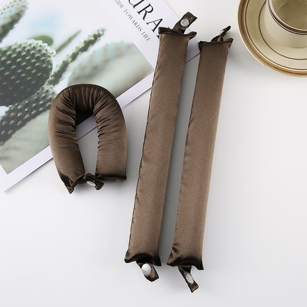 Set med Hårband för Värmelös Hårcurling Brown Brown