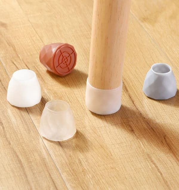 Möbelfötter i Silikon, 4-pack White White