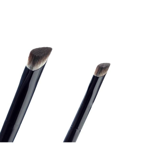 Mini Makeup Iron Brushes Set (Large + Small) – Dual Flat Concealer & Highlighting Brushes for Precise Under-Eye, Tear Trough and Mid-Face Brightening