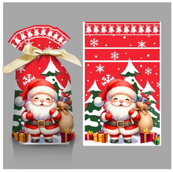 Julgodispåsar - Snöig Skogs Välsignelse 12x17cm (50-pack) - Festlig Presentförpackning