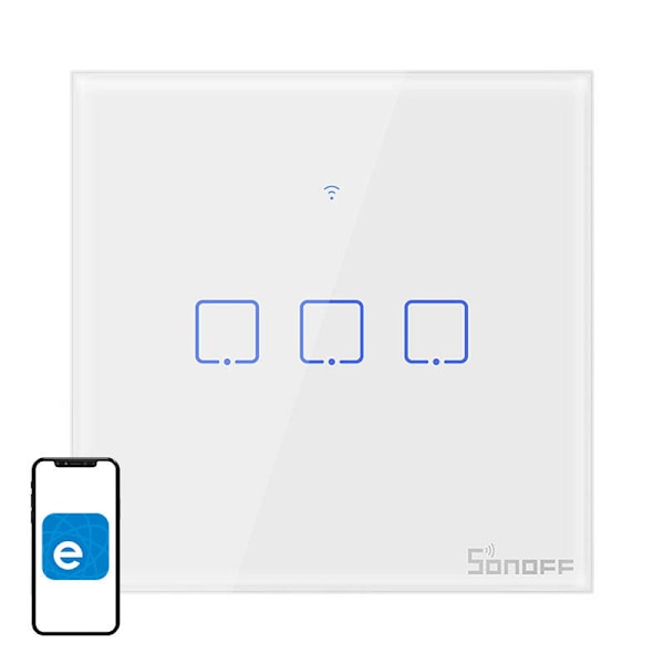 Smart Switch WiFi Sonoff T0 EU TX (3-kanaler)