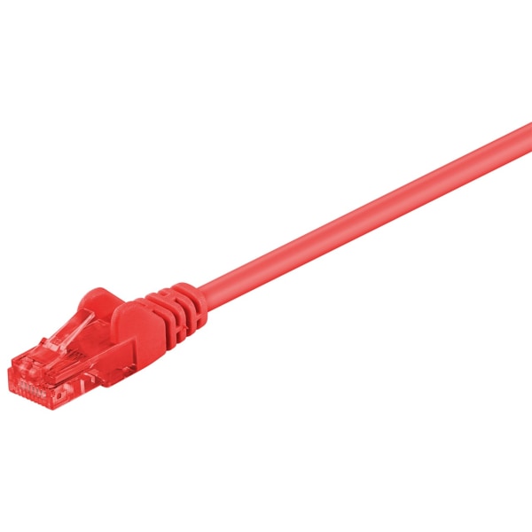 CAT 6 patchkabel, U/UTP, röd