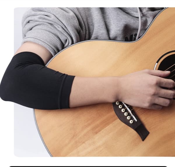 Sommar Gitarr Armbågsskydd - Svart Spandex Ärm L L