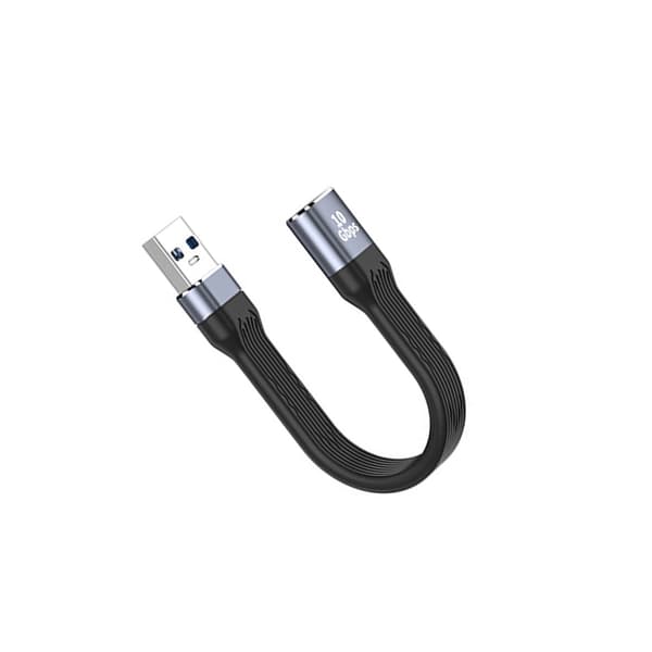 USB-A hun til USB-C han FPC-kabel – USB 3.1, 10 Gbps, 4K 60 Hz, 100 W PD til telefoner, bærbare og tablets